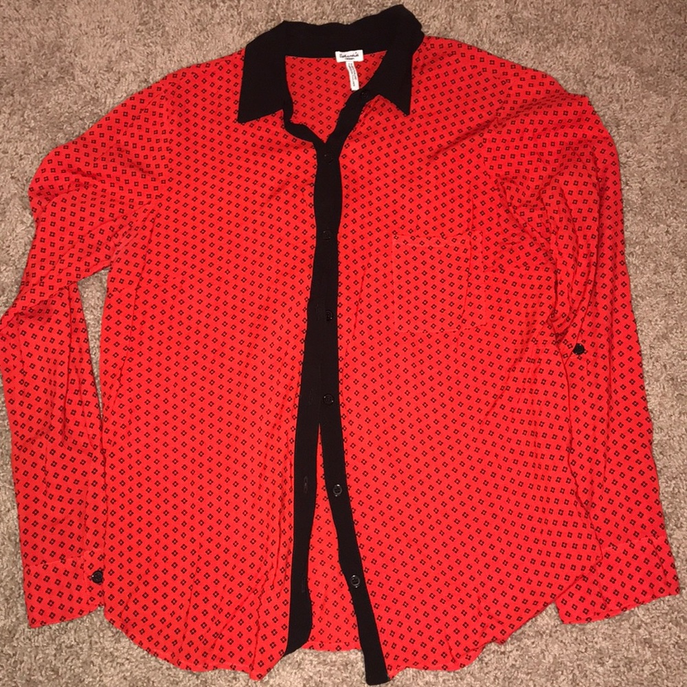 Splendid Red and Black Buttondown